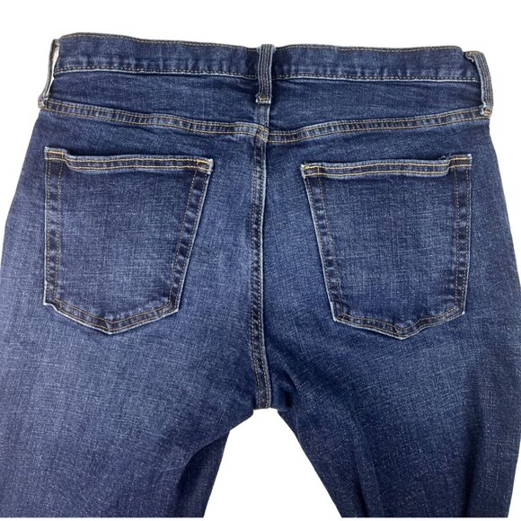 Old Navy Slim Built-In Flex Denim Jeans Men's 32 Blue Dark Wash Stretch Pockets - Picture 5 of 6